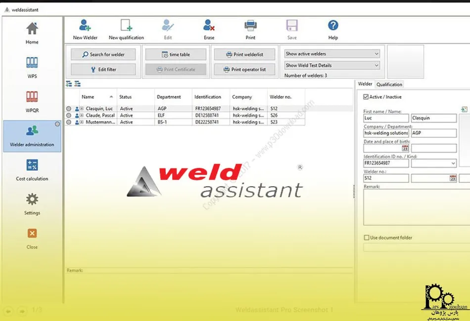 نرم افزار weld assistant Weldassistant
